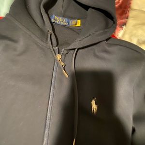 Polo navy blue zip up hoodie